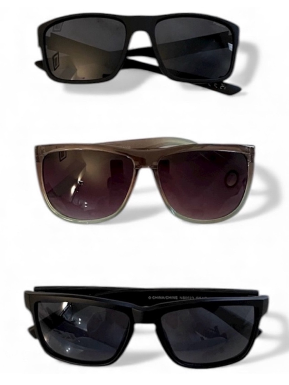 Sunglass trio including Polaroid sunglasses